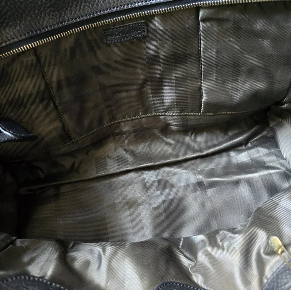 Burberry House Cjeck Quilted Large Manor Tote Bag Black - Picture 11 of 17